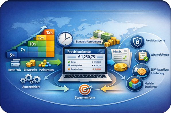 Realtimeabrechnung & Ebenenbonus